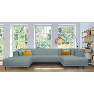 andas Wohnlandschaft "Maroon U-Form", in skandinavischem Design, mit losen Kissen