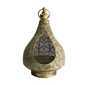 Dijk Natural Collections Lantern metal with glass 25x25x38cm - Goud