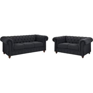 Premium collection by Home affaire Zithoek CHESTERFIELD Bestaande uit 2 en 3 zits (2-delig)