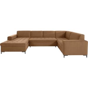 OTTO products Wohnlandschaft "Grazzo", hochwertige Stoffe aus recyceltem Material, Steppung im Sitzbereich, wahlweise mit Bettfunktion und Bettkasten