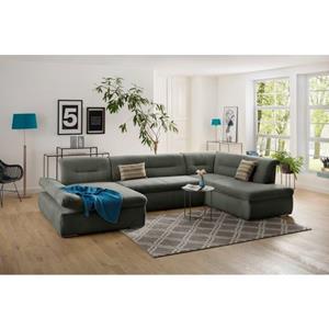 my home Wohnlandschaft "Avesa", Wahlweise mit Armteilverstellung und Bettfunktion, B/T/H: 355/216/80 cm