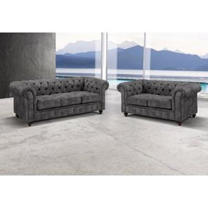 Home affaire Zithoek CHESTERFIELD hoogwaardige knoopdetails, bestaande uit 2- en 3-zitsbank (2-delig)