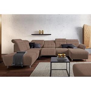 Places of Style Wohnlandschaft "Manhattan", 2 Sitze mit elektrischer Relaxfunktion, verstellbare Armlehnen