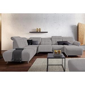 Places of Style Zithoek Manhattan U-vorm bank met elektrische relaxfunctie, verstelbare armleuningen