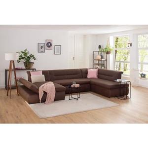 my home Wohnlandschaft »Avesa«, Wahlweise mit Armteilverstellung und Bettfunktion, B/T/H: 355/216/80 cm