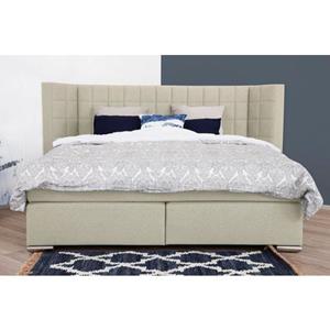 Places of Style Boxspringbett "Piazza", mit Steppung und Kopfteil mit seitlichen Flügeln