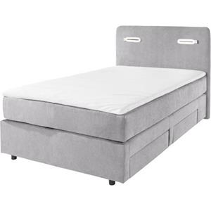 INOSIGN Boxspring Luan met laden, ledverlichting en topmatras, in breedte 120 cm en 180 cm te bestellen, in verschillende hardheden te kiezen.