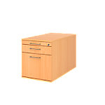Ladeblok verrijdbaar met 2 laden draadhandvat D 80cm - Hammerbacher