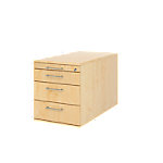 Ladeblok verrijdbaar met 3 laden draadhandvat D 80cm - Hammerbacher