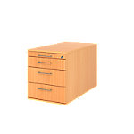 Ladeblok verrijdbaar met 3 laden draadhandvat D 80cm - Hammerbacher