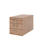 Ladeblok verrijdbaar met 3 laden draadhandvat D 80cm - Hammerbacher