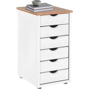 My home Kast Gava van massief mooi grenenhout, met vele opbergmogelijkheden, breedte 39 cm