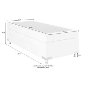 Westfalia Schlafkomfort Boxspringbett "Holland", ohne Kopfteil, frei im Raum stellbar