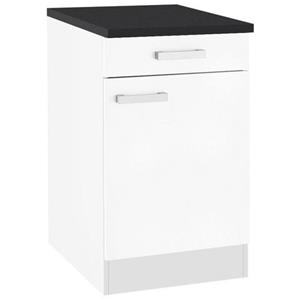OPTIFIT Gootsteenkast Odense 50 cm breed, met deur en lade, met 28 mm dik werkblad