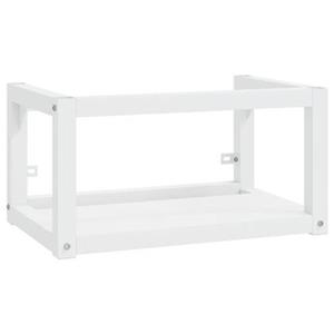 VidaXL Wastafelframe wandgemonteerd 59x38x31 cm ijzer wit