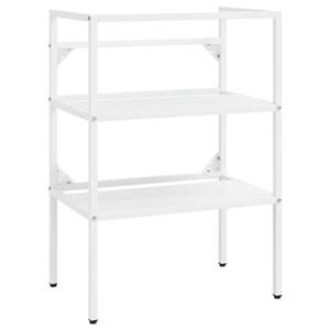 vidaXL Wastafelframe 59x38x83 cm ijzer wit