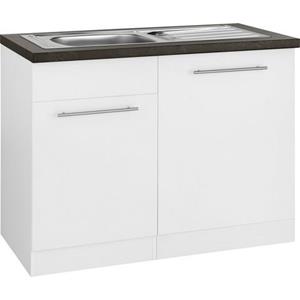 wiho Küchen Spülenschrank "Unna", 110 cm breit, inkl. Tür/Sockel/Griff für Geschirrspüler