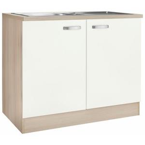 OPTIFIT Spülenschrank "Faro", mit Metallgriffen, Breite 100 cm