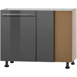 OPTIFIT Eckunterschrank "Bern", 100 cm breit, mit 1 Tür mit höhenverstellbaren Füßen, mit Metallgriff
