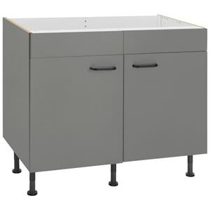 OPTIFIT Spülenschrank "Elga", Breite 100 cm,Soft-Close-Funktion,höhenverstellbare Füße,Metallgriff