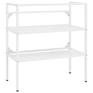 vidaXL Wastafelframe 79x38x83 cm ijzer wit