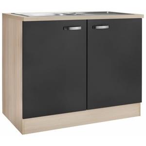 OPTIFIT Spülenschrank "Faro", mit Metallgriffen, Breite 100 cm