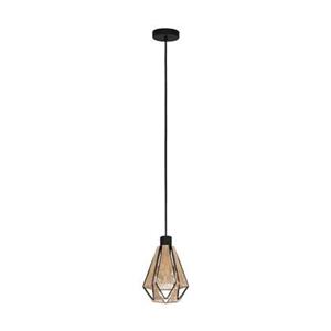 EGLO Adwickle Hanglamp - E27 - 17 cm - Zwart/Natuur