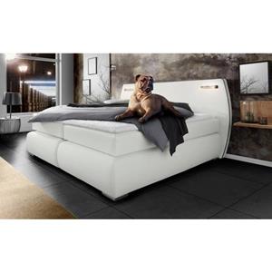 INOSIGN Boxspringbett "Black & White", incl. LED Beleuchtung, bis zu 3 Härtegrade, Obermatratze bei 140 cm einteilig