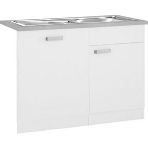 wiho Küchen Spülenschrank "Husum", 110 cm breit, inkl. Tür/Sockel für Geschirrspüler