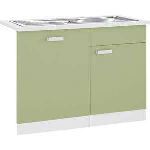 wiho Küchen Spülenschrank "Husum", 110 cm breit, inkl. Tür/Sockel für Geschirrspüler