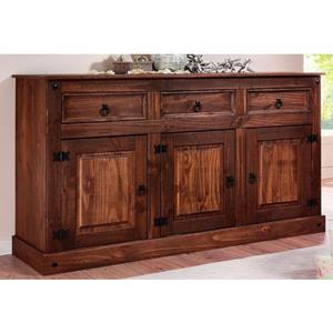Home affaire Dressoir Mexico van massief grenenhout, vele opbergmogelijkheden, breedte 151 cm