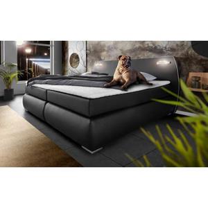 INOSIGN Boxspringbett "Black & White", incl. LED Beleuchtung, bis zu 3 Härtegrade, Obermatratze bei 140 cm einteilig