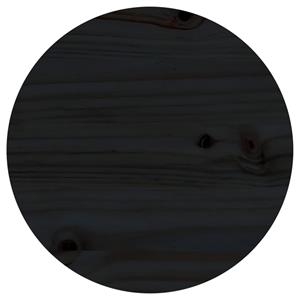 vidaXL Tischplatte Schwarz Ø30x2,5 cm Massivholz Kiefer 