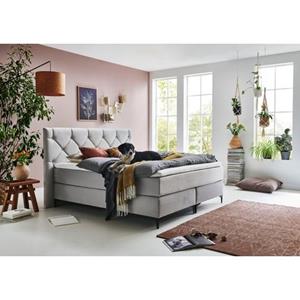 Premium collection by Home affaire Boxspringbett "Aiko", 100% vegan, mit tierfreundlichem Bezugssstoff, besonders pflegeleicht