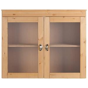 Home affaire Hangend kastje met glasdeur Oslo 100 cm breed, van massief grenen, met 2 glasdeuren, metalen grepen