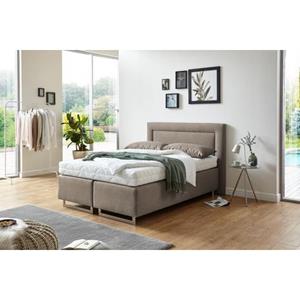 Westfalia Polsterbetten Boxspring met sierkussen en verchroomde glijders, in diverse uitvoeringen