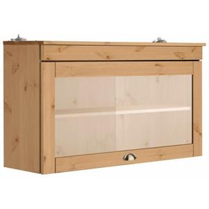 Home affaire Hangend kastje met glasdeur Oslo 100 cm breed, van massief grenen, 1 klep, metalen greep, landelijke look