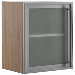 OPTIFIT Glashängeschrank, mit Glasrahmentür in Alu-Optik, Breite 50 cm