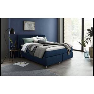 INOSIGN Boxspringbett "Zahara", inkl. Topper, besonderes Highlight: aufgenähten Jeanstaschen - Optik