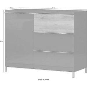Places of Style Kast Onyx UV gelakt, met soft close-functie