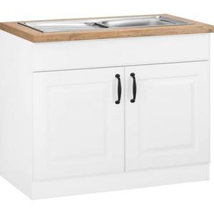 wiho Küchen Gootsteenkast Erla 100 cm breed met vakkenfront
