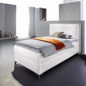 INOSIGN Boxspringbett "Coos", mit besonderer Steppung im Kopfteil, 3 Matratzenarten, 2 Härtegrade