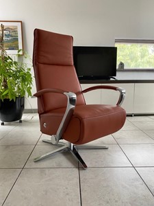 ShopX Leren relaxfauteuil idol 131 bruin, bruin leer, bruine stoel