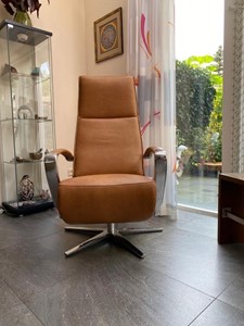 ShopX Leren relaxfauteuil idol 581 bruin, bruin leer, bruine stoel