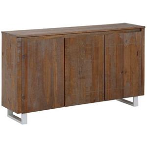 Home affaire Dressoir Lagos van mooi massief grenenhout, met wit gelakt onderstel