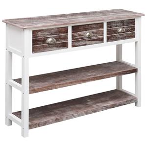 VidaXL Dressoir 108x30x76 Cm Massief Paulowniahout Antiekbruin
