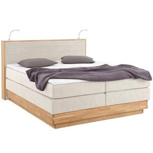 Home affaire Boxspringbett "Cavan", Eiche, inkl. Bettkasten & Topper, verschiedene Härtegrade (auch H4)