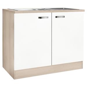 OPTIFIT Spülenschrank "Faro", mit Metallgriffen, Breite 100 cm