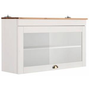 Home affaire Hangend kastje met glasdeur Oslo 100 cm breed, van massief grenen, 1 klep, metalen greep, landelijke look