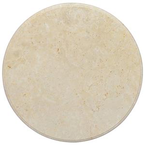 vidaXL Tafelblad Ø60x2,5 cm marmer crèmekleurig